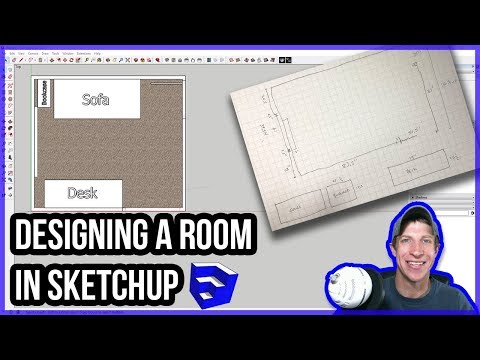 EASY ROOM LAYOUTS in SketchUp – Part 1 – Layout Diagrams - SketchUp Interior Design Tutorial