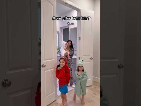 Mom vs Dad bath time!😭