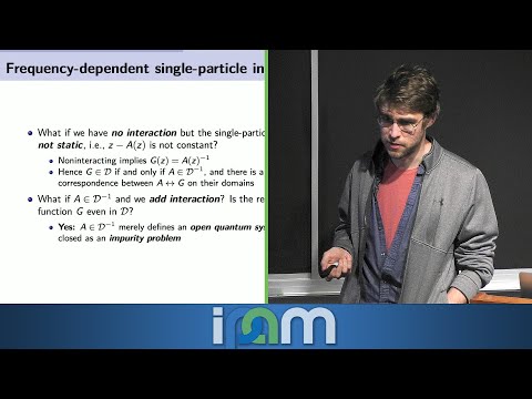 Michael Lindsey - Many-body perturbation theory and Green's function methods - IPAM at UCLA