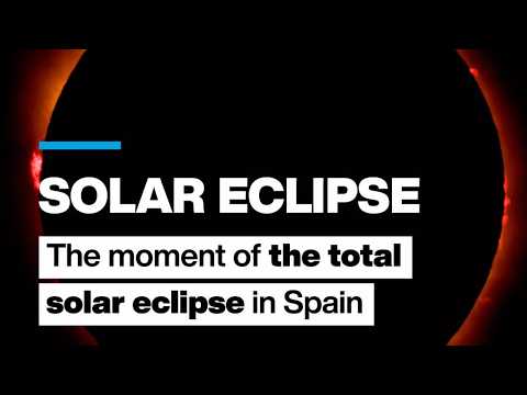 The moment of the total solar eclipse in Spain