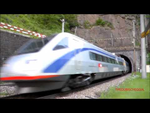 RICORDI DELL' ETR 470 IN TRANSITO A WASSEN, BIASCA E BIASCHINA,  LINEA DEL GOTTARDO. 2 - 6 - 2014.