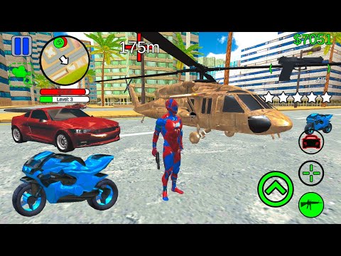 Superman Open World Military Helicopter Cars and Bike Drive Simulator - Android IOS Gameplay.