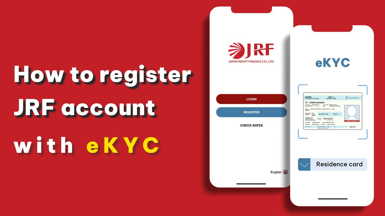 How to register a remittance account by using JRF Wallet Application - eKYC method