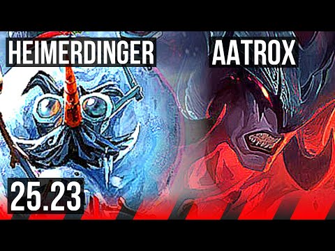 HEIMERDINGER vs AATROX (TOP) | Legendary, 700+ games | KR Master | 25.23