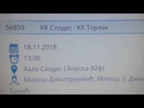 18.11.2018. 1MRL Slodes vs Torlak uživo