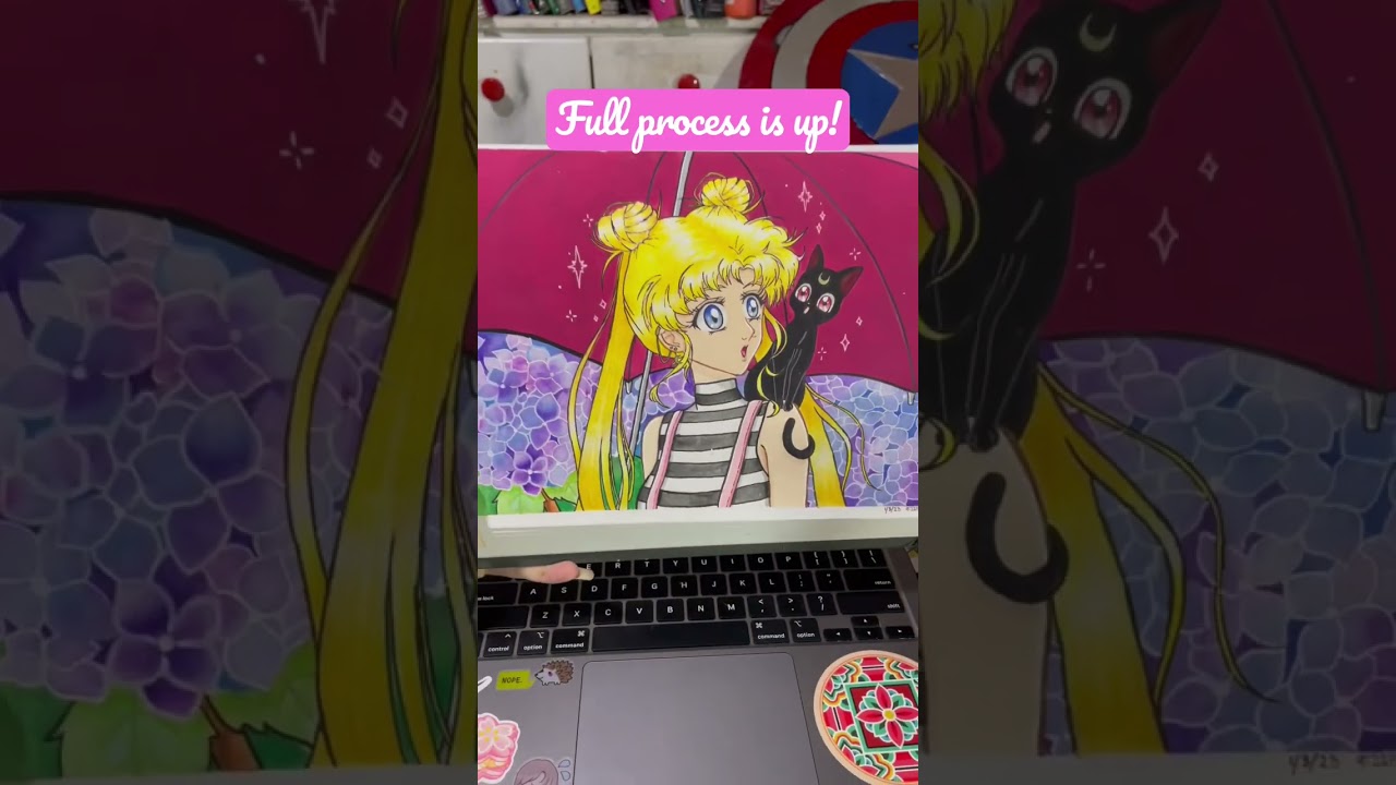 Usagi and Luna from Sailor Moon Crystal #anime #sailormooncrystal #luna #usagit  #drawing  #fanart