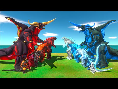 Evolution Battle - Evolution of King Demon Godzilla VS Ice Itself - Animal Revolt Battle Simulator