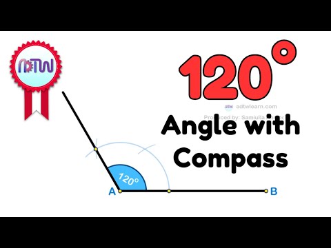 120 degree angle || how to construct 120 degree angle by compass