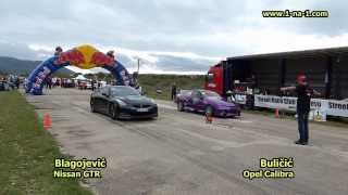 preview picture of video 'Nissan GTR vs Opel Calibra 4x4 (9 sec club)'