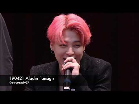 190421 BTS ALADIN FANSIGN - JIMIN singing 'PROMISE'