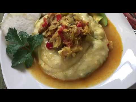 HOW TO MAKE BAJAN CORN MEAL COU COU AND SALTFISH/ IN THE KITCHEN WITH LYNN