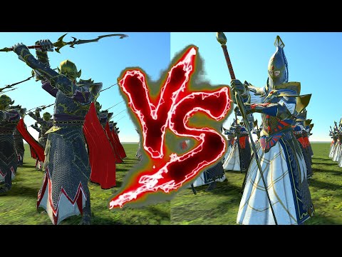 Har Ganeth Executioners VS Swordmasters of Hoeth: Who would kill more goblins? Total War Warhammer 3