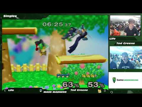 Mass Madness 24 SSBM - Life (Marth) vs. Ted Greene (Fox) - Melee Pools