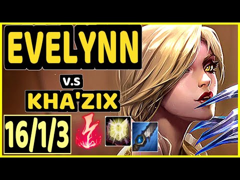 SELFMADE (EVELYNN) vs KHA'ZIX - 16/1/3 KDA JUNGLE CHALLENGER GAMEPLAY - EUW