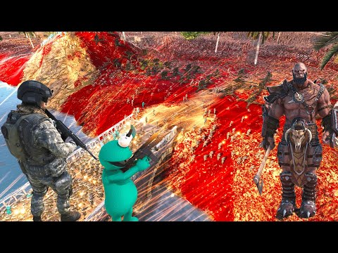 HUGE ORC MONSTERS  WANTS TO DESTROY THE HUMANITY BRIDGE !! Ultimate Epic Battle Simulator 2 - UEBS 2