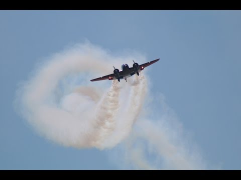 Matt Younkin twin Beech aerobatics at Smoky Mountain Air Show