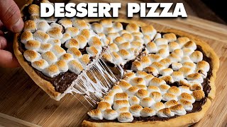 How to Make Dessert Pizza - Nutella Marshmallow Dessert Pizza Recipe!