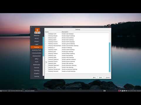ArcoLinux : 2618 Calamares - Advanced installation - knowledge is required - meta and group packages