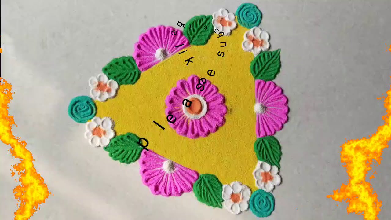 navaratri muggulu rangoli design triangle kolam