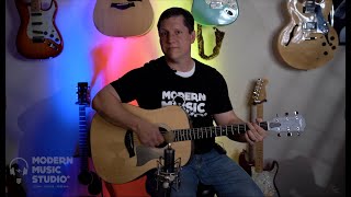 Video thumbnail for Taylor 110e Dreadnought Acoustic-Electric Guitar Unboxing by Modern Music Studio