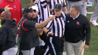 Rutgers' head coach and Ohio State's head coach go at it on sidelines