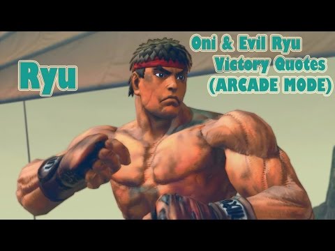 Ryu - All Victory Quotes (Arcade Mode) / Street Fighter 4 