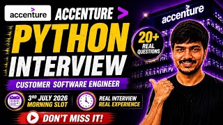 Accenture Interview Experience | Python + SAP Engineer | Latest Questions