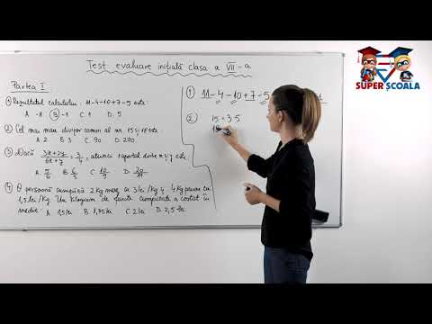 Clasa a VII-a Test evaluare inițială