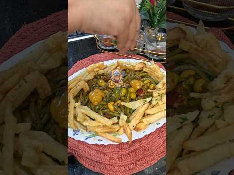لوبيا خضرا مشرملة وجبة غداء سهلة و سريعة #وجبة_عشاء #طبخ #عشاءلذيذ #فكرة_عشاء #food #وجبات_سريعة