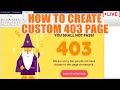 [🔴LIVE] How to create custom 403 error page?