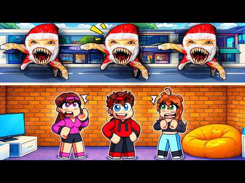 Nous avons construit un bunker pour nous cacher de GOO GOO GAGA sur Brookhaven !