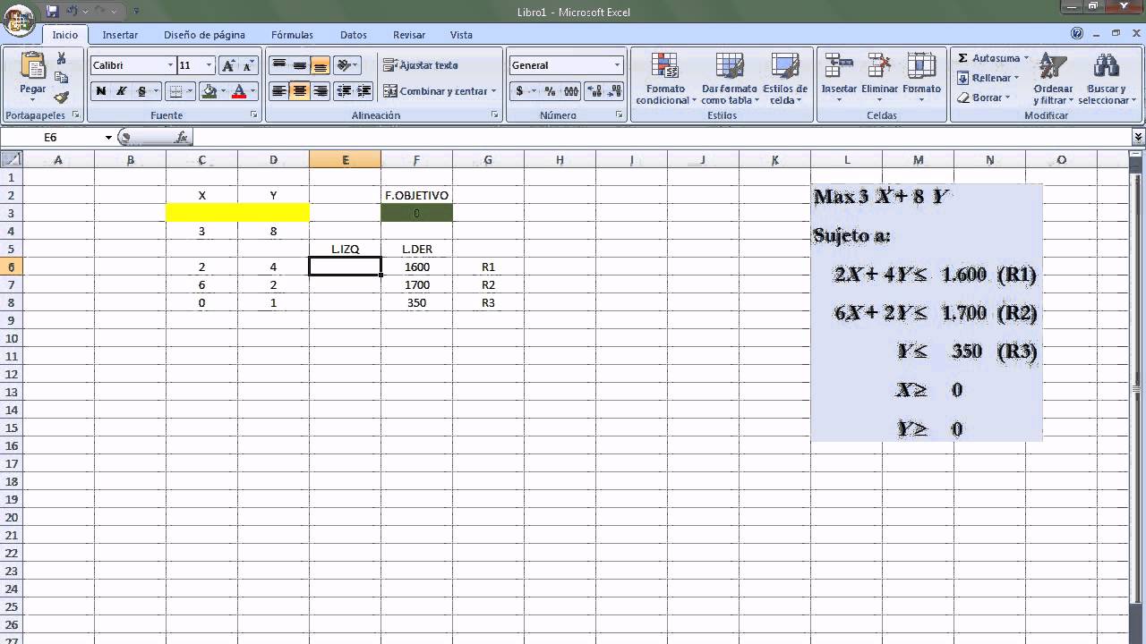 Resolución de un Modelo de Programación Lineal con Solver de Excel.avi