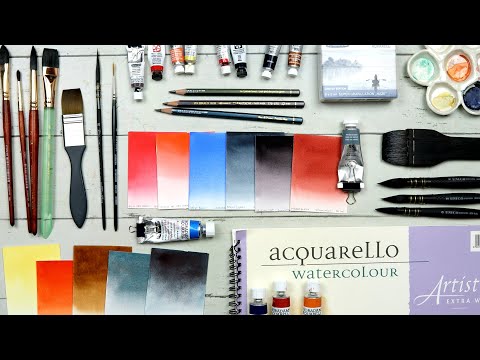 Materiali PREFERITI 2022 | Acquerelli, pennelli, accessori, ecc