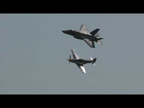 F-35 Lightning & P-51 Mustange Epic USAF Heritage Flight - WWII Fighter - 5th Gen Stealth Fighter