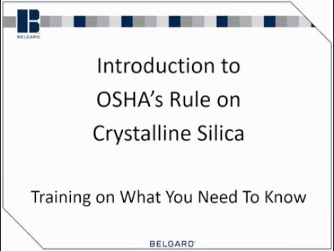 Introduction to OSHA Silica Dust Law Webinar