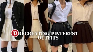 RECREATING PINTEREST OUTFITS *KOREAN STYLE*