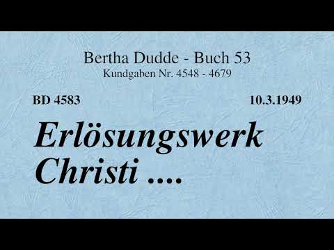BD 4583 - ERLÖSUNGSWERK CHRISTI ....