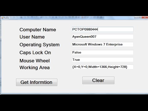 How To Create Computer Information Program In Visual Basic Net