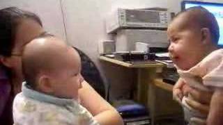 Tisha & Jesse James baby talking.