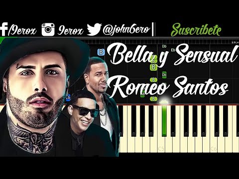 Romeo Santos - Bella y Sensual - Piano Tutorial