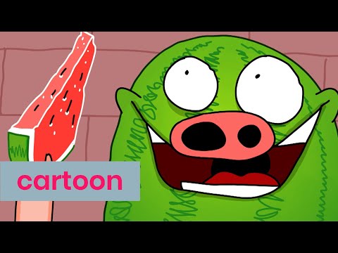 Iedereen houdt van Watermeloen-man | Varkentje Rund