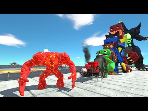 Lava Boy Red vs Super Godzilla LAVA DEATH RUN - Animal Revolt Battle Simulator