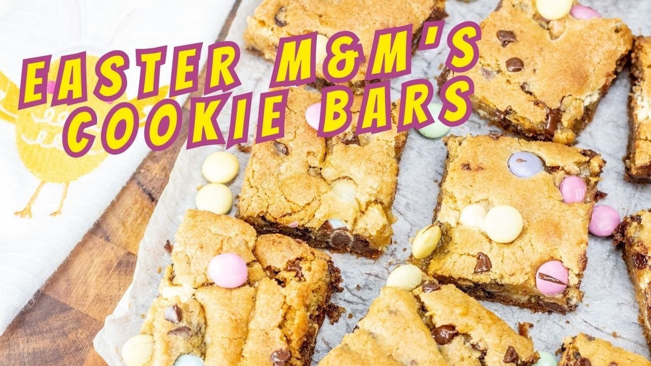 BEST Easter M&M Cookie Bars (Easy Dessert That Feeds A Crowd!)