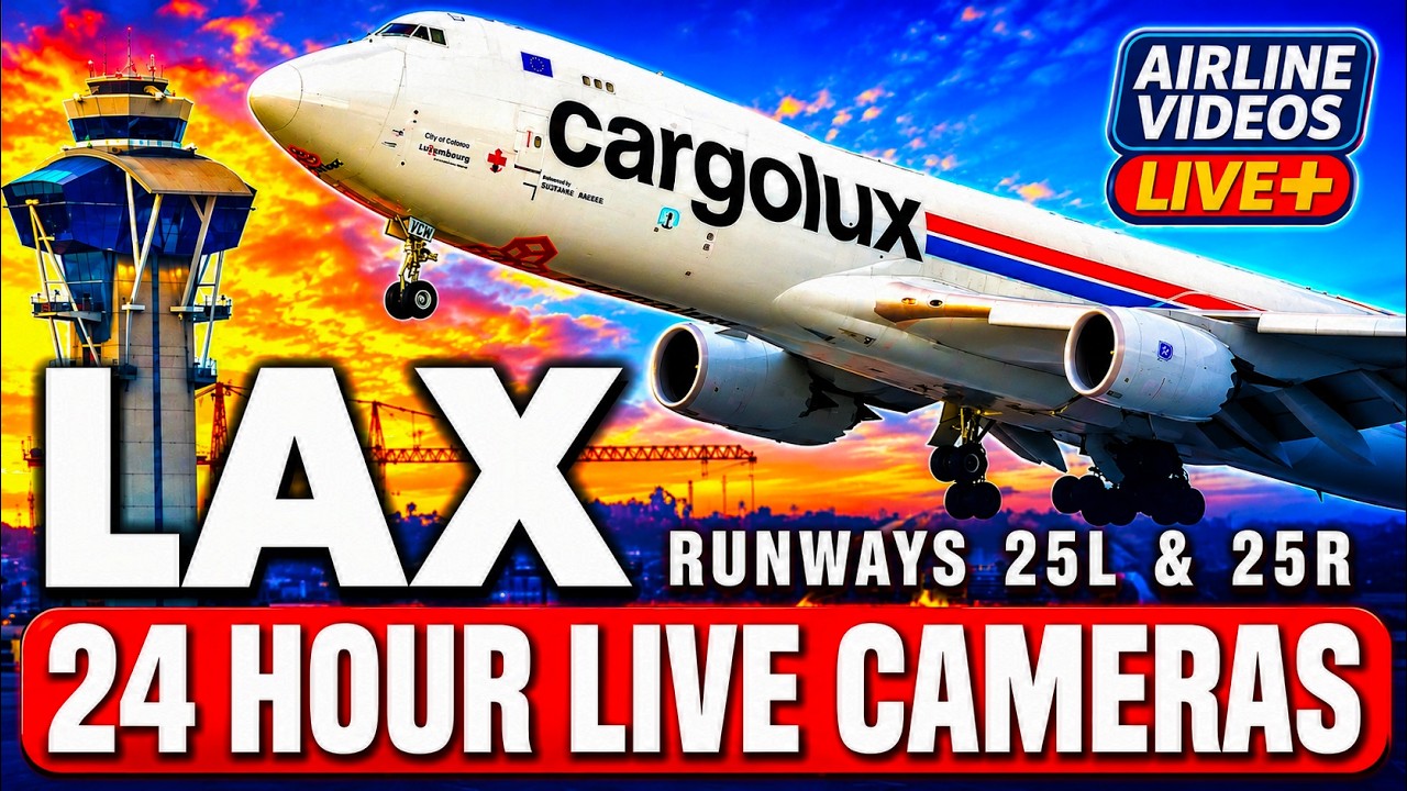 Live webcam view of LAX Runways 25L & 25R Live Cam