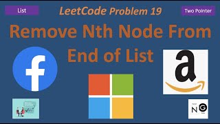 YouTube video 'Remove Nth Node From End of List | LeetCode 19 | Two Pointer | Facebook | List'