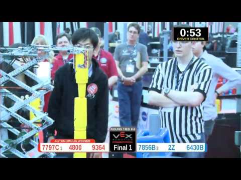 2015 VRC Engr Finals1 - 7797C 4800 9364 vs 7856B 2Z 6430B - 100 to 56 - VEX Worlds 2015