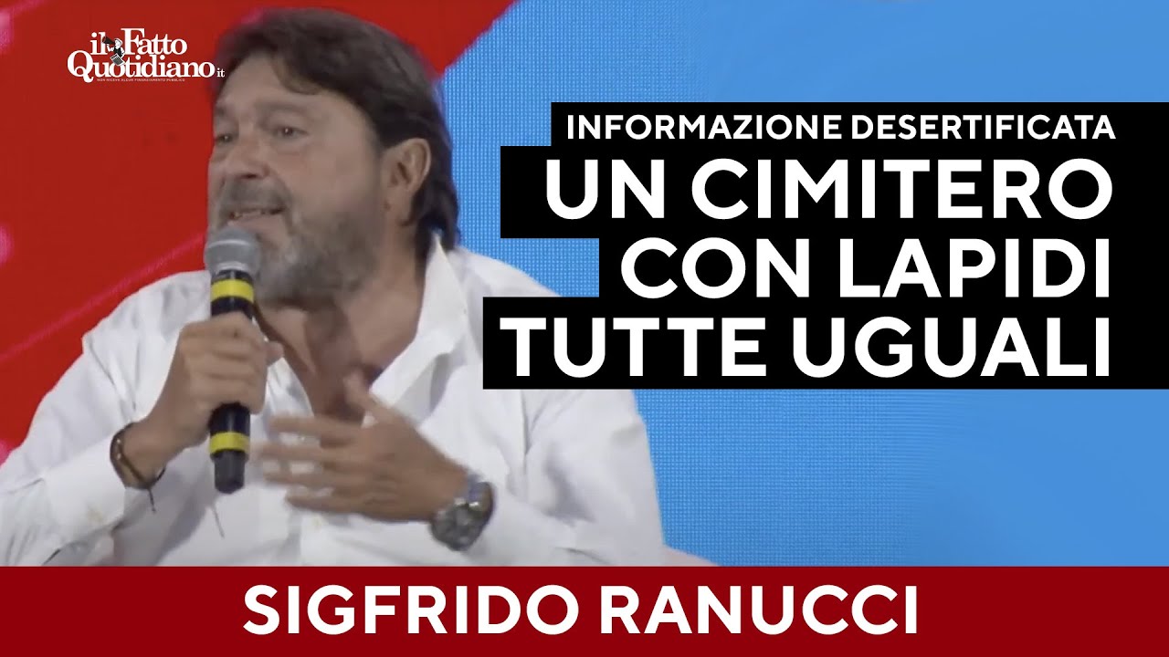Ranucci alla festa del Fatto: "L'informazione diventerà come un cimitero, con lapidi tutte uguali”