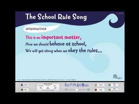 The School Rule Song - Words on Screen™ Original - School Songs
