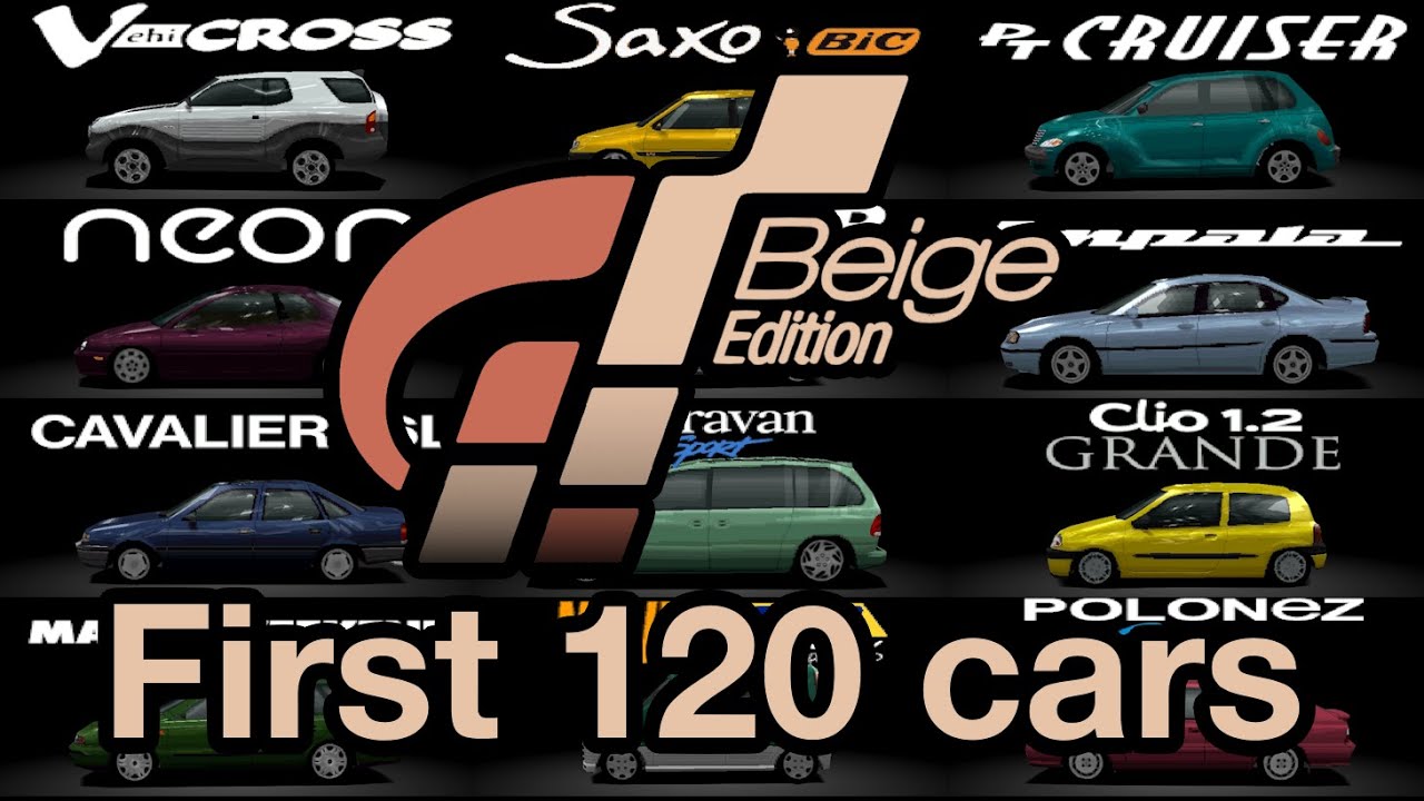 Gran Turismo 2 Beige Edition: First 120 cars - YouTube