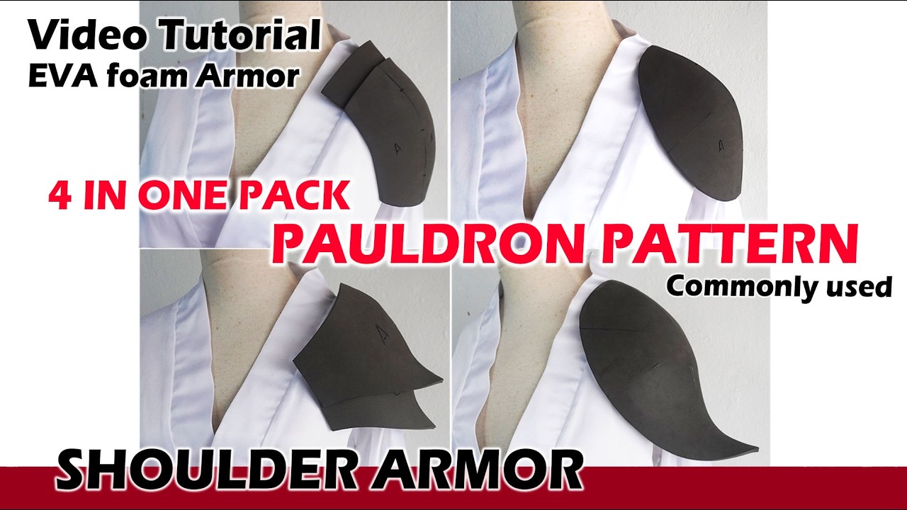 How to make Shoulder Armor Pauldron with EVA foam - Cosplaly Widely used template pattern